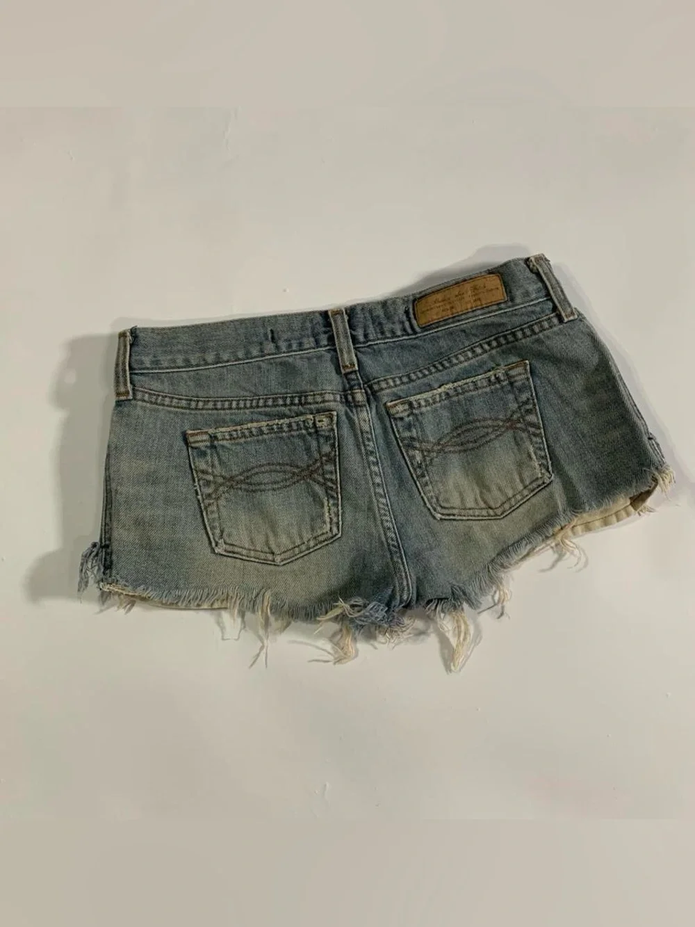 Y2K Abercrombie & Fitch Cutoff Denim Shorts Size 0 Low Rise